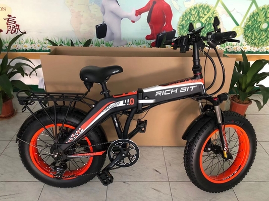 20 Inch Fat Tire Folding E Bike Snow Bike Electric 4 Chaoyang Tire 48v 500 Watt 9.6Ah