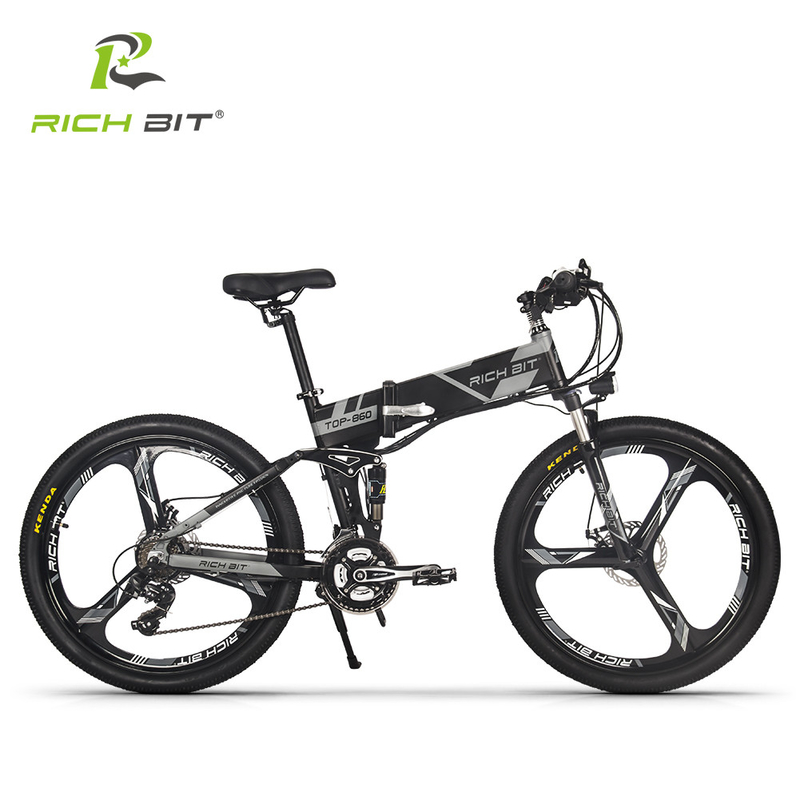 Richbit Top 860 Mtb Full Suspension Electric Bicycles Mountain 26" 250W